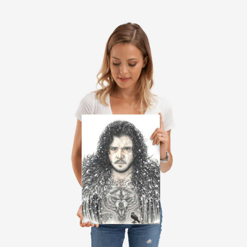 Displate Metall-Poster "Jon Snow inked" *AUSVERKAUFT*